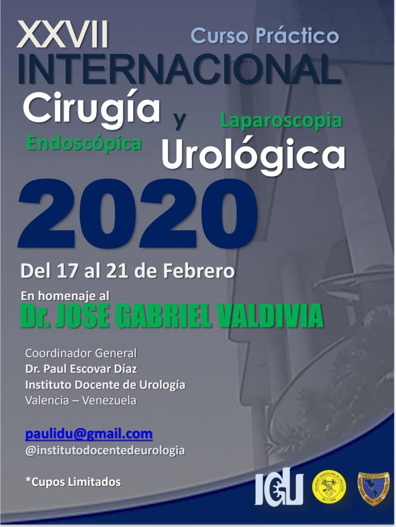 Profesor invitado en el XXVII curso practico internacional de cirugia urologica, venezuela
