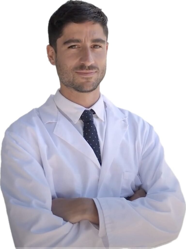 Dr. Carlos Toribio Vázquez, urólogo, con bata blanca